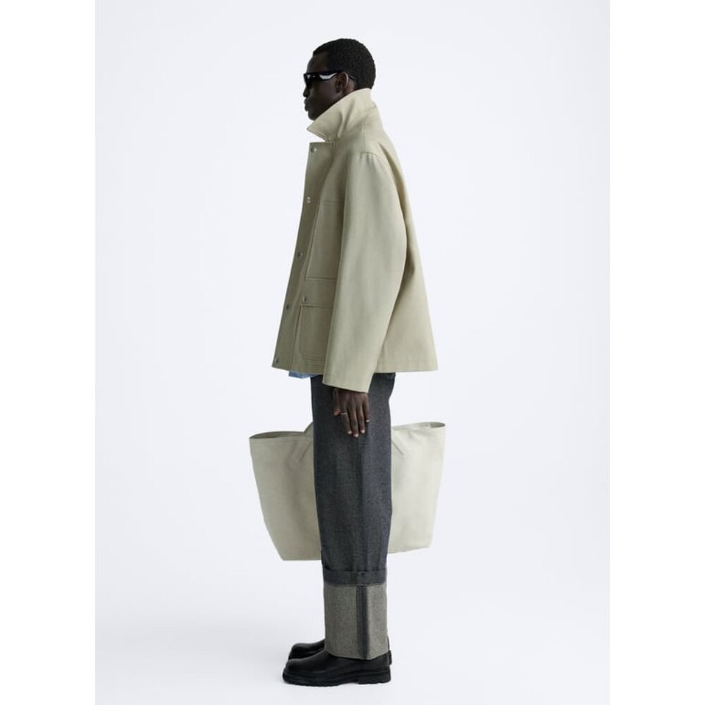 Zara Men’s Cotton Parka With Pockets Size M NEW with Tags!